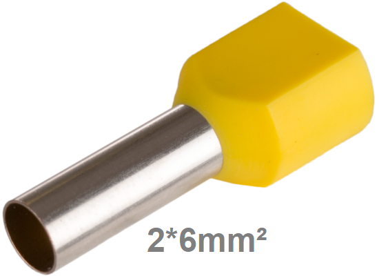 PUNTERA HUECA AISLADA DOBLE 6.00MM