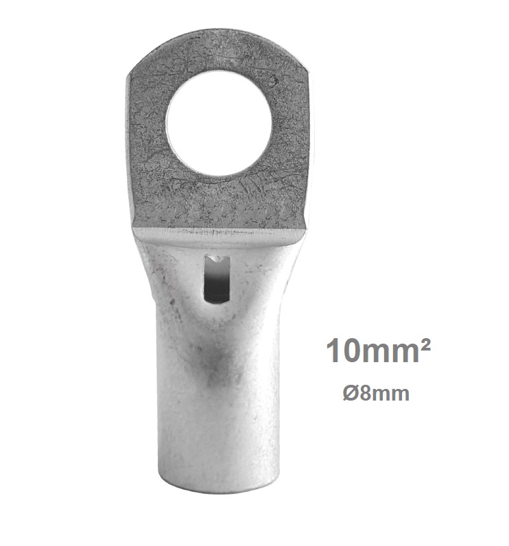 [TC108] TERMINAL TUBULAR DE COBRE CABLE 10MM Ø8MM