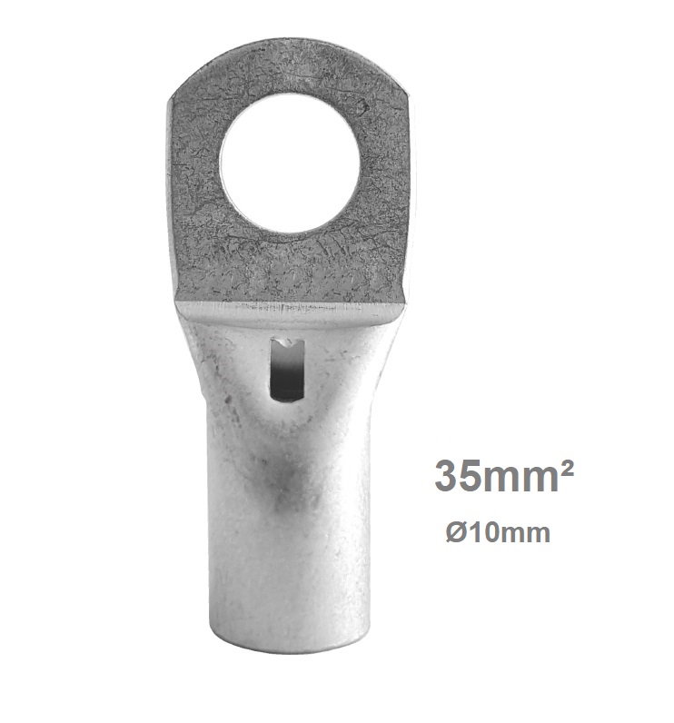 [TC3510] TERMINAL TUBULAR DE COBRE CABLE 35MM Ø10MM