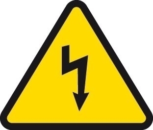 [TR100] TRIANGULO ADHESIVO RIESGO ELECTRICO RAYO 100mm