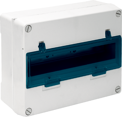 [CUA-SOL-6888] CUADRO DE SUPERFICIE ESTANCO IP54 16mod PTA. TRANSLUCIDA SOLERA