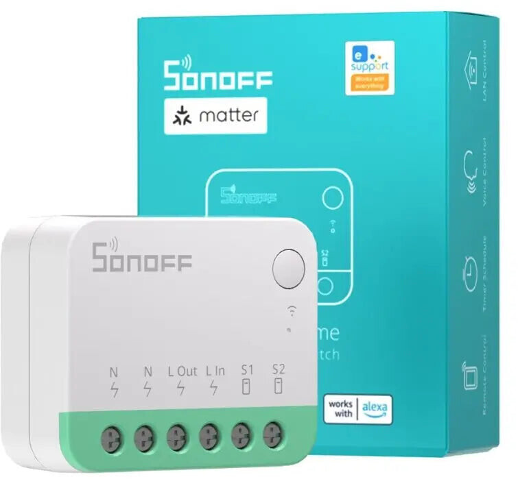 [SONOFF-MINIR4M] SONOFF MINI Extreme Wi-Fi Smart Switch MATTER APPLE HOME COMPATIBLE 10A 240VAC