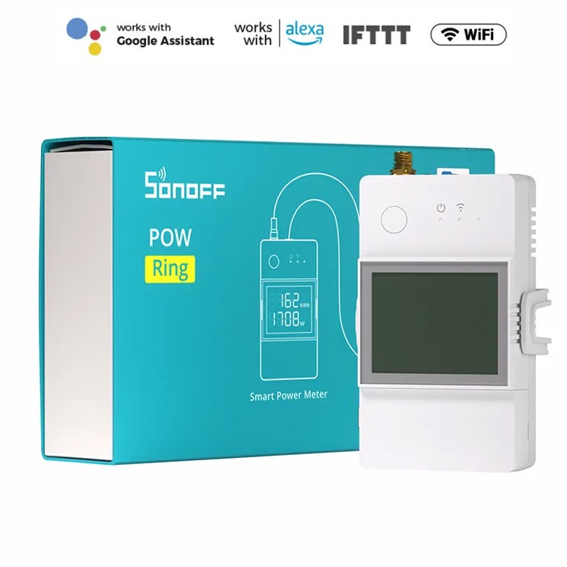 SONOFF POWCT CONTADOR ENERGIA DIGITAL SMART WiFI 100/5A CON TOROIDAL
