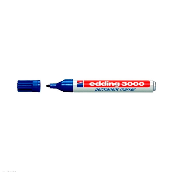 ROTULADOR PERMANENTE PUNTA REDONDA 1.5-3 MM AZUL EDDING 3000