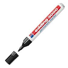 ROTULADOR PERMANENTE PUNTA REDONDA 1.5-3 MM NEGRO EDDING 3000