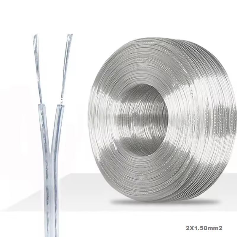 [CP1.50TR] Mt. CABLE PARALELO AUDIO 500V 2x1.50mm2 TRANSPARENTE