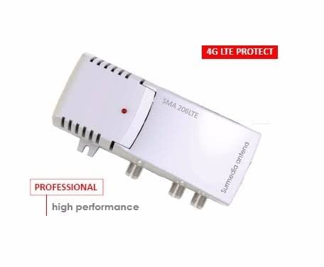 [TV-AMP-INT-20DB] AMPLIFICADOR INTERIOR TV 20dB LTE 2 SALIDAS CONECTOR ROSCA