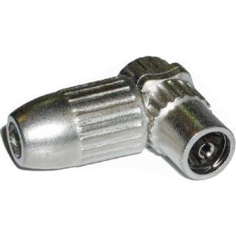 [TV-CON-H-MET] CONECTOR TV IEC HEMBRA ACODADO METALICO BLINDADO