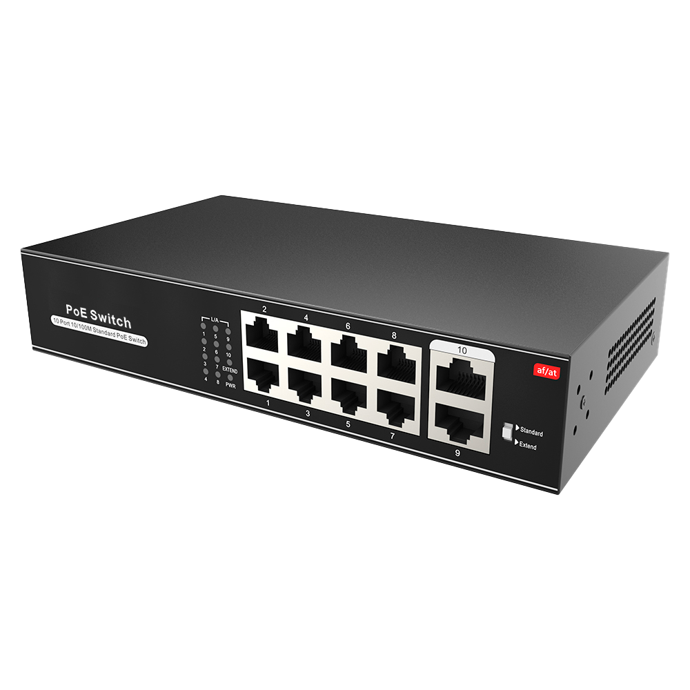 [VIG-SW-POE-10] SWITCH POE HYBRID 8ch PoE (6xPoE + 2xHi-PoE) 2 Uplink RJ45