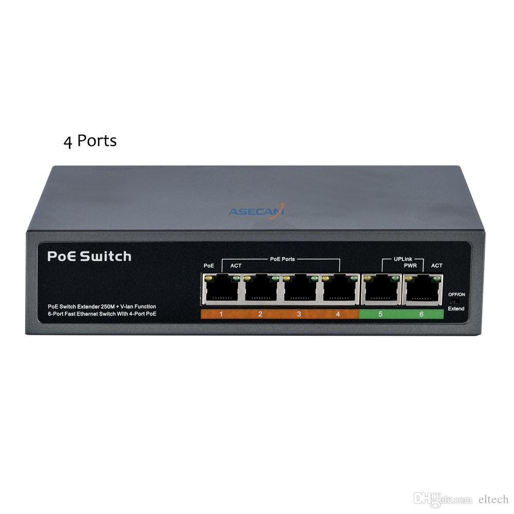 [VIG-SW-POE-6] SWITCH POE 4+2, 4PoE 10/100Mbps, 2PoE 10/100/1000Mbps 65W