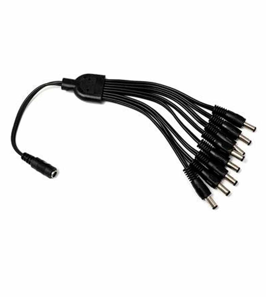 [VIG-CON-JACKX8] CABLE DISTRIBUCION ALIMENTACION DC JACK 1 ENTRADA HEMBRA A 8 MACHOS (PULPO)