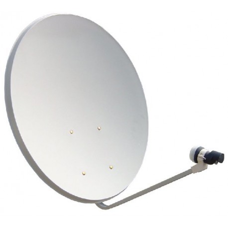 [TV-ANT-P-80] KIT PARABOLICA ALUMINIO OFFSET 80CM CON LNB UNIVERSAL Y PSP50 MM