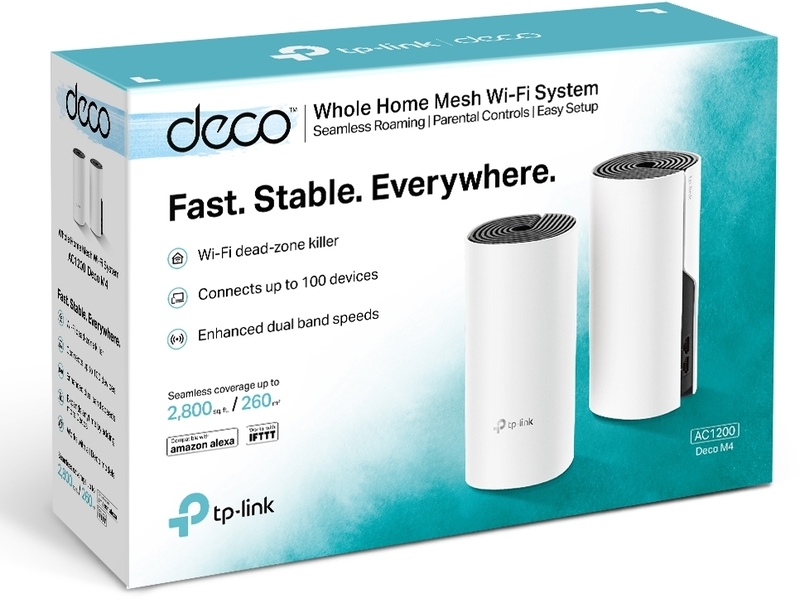 TP-LINK SISTEMA WIFI MESH AC1200 DECO M4 PACK 2 DUAL BAND