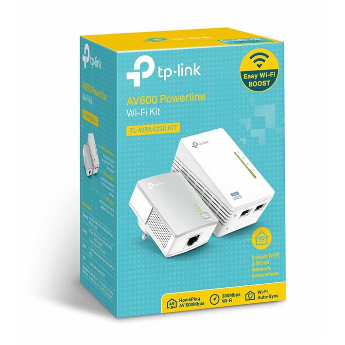 [INF-PLC-TL-WPA4220KI] AV600 EXTENDER WIFI POWERLINE TP-LINK WIFI 2pcs 600MBPS