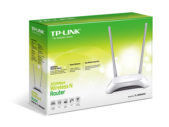 [INF-TL-WR840N] ROUTER WIFI N NEUTRO TPLINK 300Mbps 4 PORTS 10/100Mbps