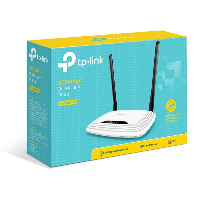 [INF-TL-WR841N] ROUTER WIFI N NEUTRO TP-LINK 300Mbps 4 PORTS 10/100Mbps
