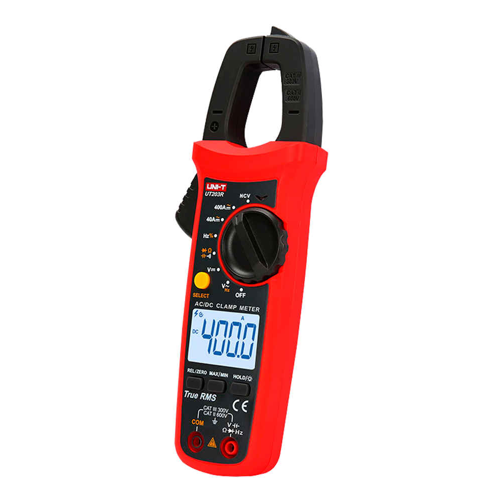 [MED-UT203R] UNI-T PINZA AMPERIMETRICA CATII AC/DC 400A 600V TRUE RMS 28mm