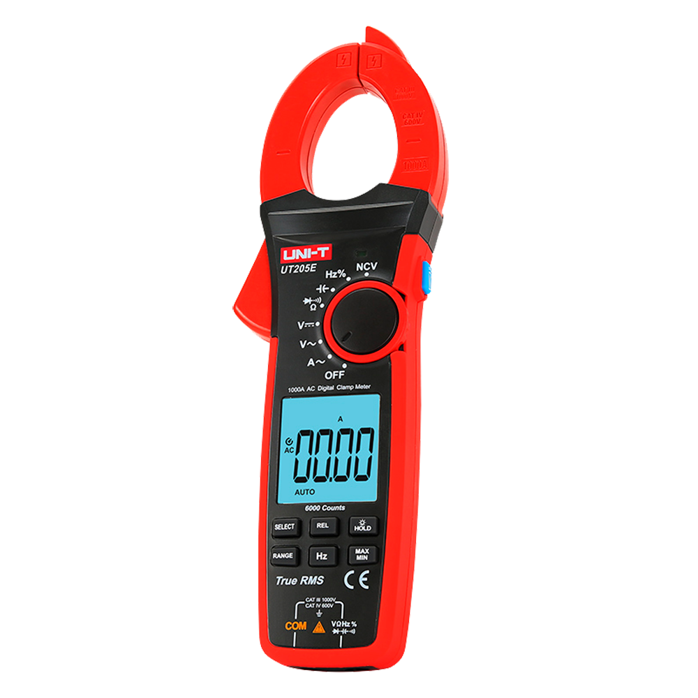 UNI-T PINZA AMPERIMETRICA CATIII AC/DC 1000A/V TRUE RMS 60mF 10Hz-1MHz 42mm