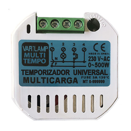 PASTILLA TEMPORIZADOR UNIVERSAL INTERRUPTOR Ó PULSADOR VARILAMP 500W 3s-10min