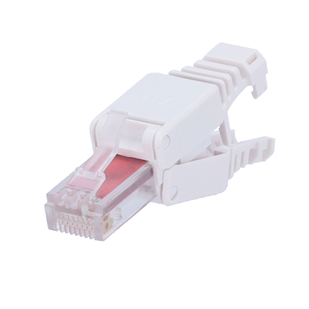 [INF-CON-RJ45-M-TL6] CONECTOR CLAVIJA MACHO 8 vias RJ45 UTP CAT6 TOOLLESS