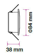 3615 ARO Y CARCASA PARA DICROICA IP54 CUADRADO BLANCO