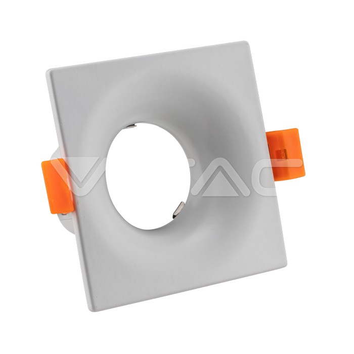 [ARO-VT-3170] ARO CUADRADO GU10 BLANCO PULIDO 85x85x32mm CORTE:Ø75MM