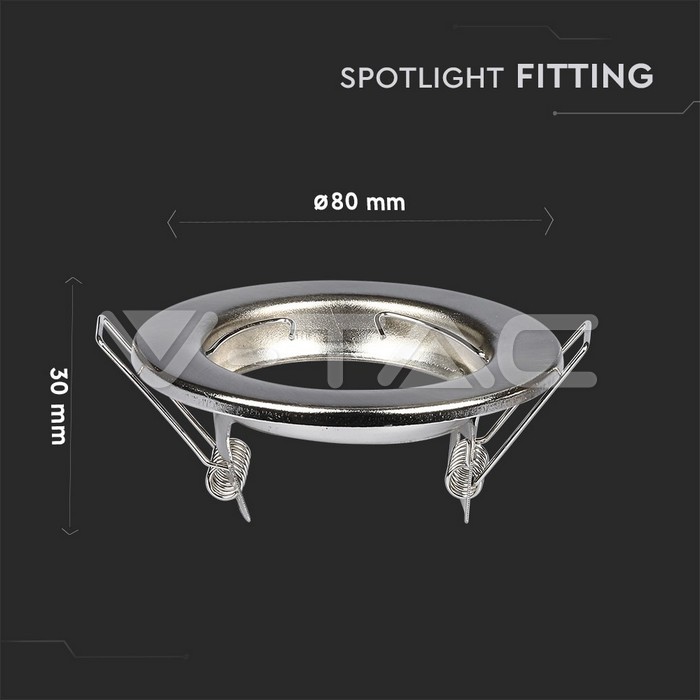 [ARO-VT-3585] ARO DICROICA 2 UNIDADES REDONDO NIQUEL SATINADO CORTE: Ø65MM FIJO MR16