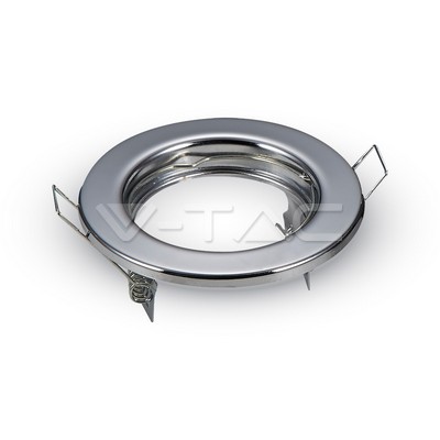 [ARO-VT-3586] 3586 ARO DICROICA 2 UNIDADES REDONDO CROMO BRILLO CORTE: Ø65MM FIJO MR16