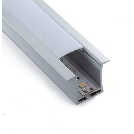 [PERFIL-EMP-14MM] 3351 PERFIL ALUMINIO EMPOTRAR INTERIOR 14mm 2M CON DIFUSOR