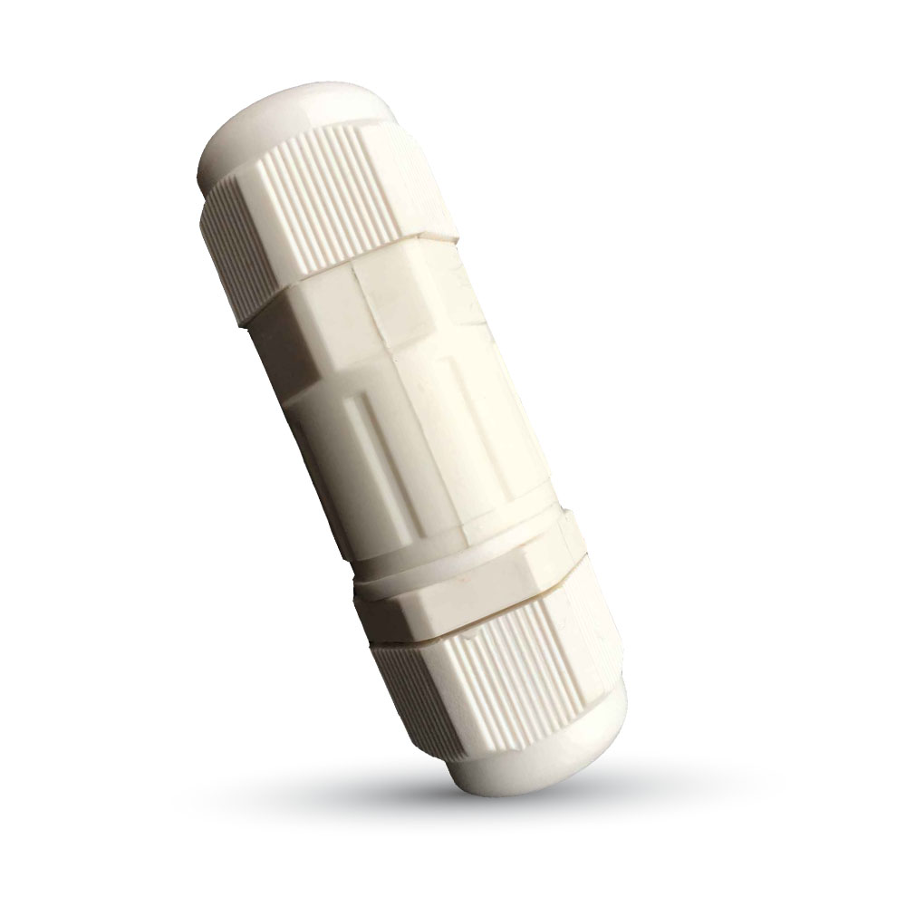 [CON-IP68-I-3P-BL] CONECTOR IP65 CILINDRICO PRENSAESTOPA 3X1mm BLANCO