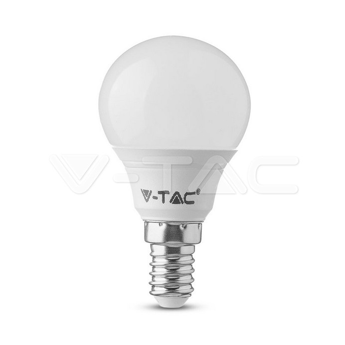 [E14-ESF-7W-4] BOMBILLA LED ESFERICA P45 E14 7W 4K LUZ NEUTRA750LM 200º OPAL