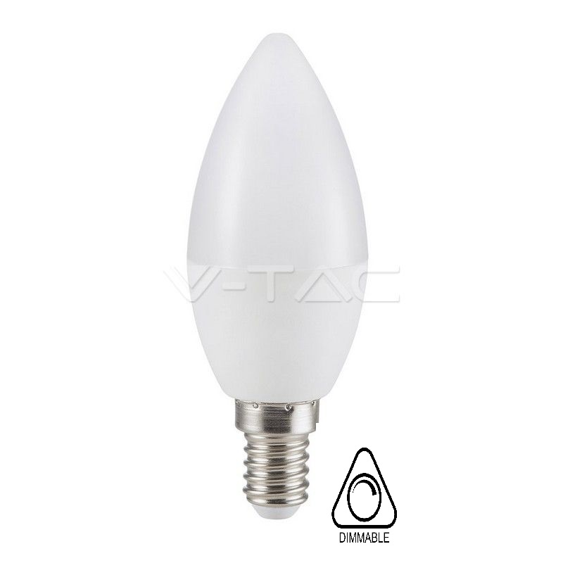 [E14-VELA-6W-DIM] BOMBILLA LED VELA C37 E14 6W 2700ºK DIMMABLE OPAL