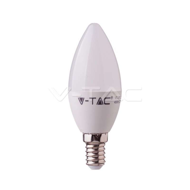 [E14-VELA-7W-6] 113 BOMBILLA LED VELA C37 E14 7W 6K LUZ FRIA 750LM 200º OPAL