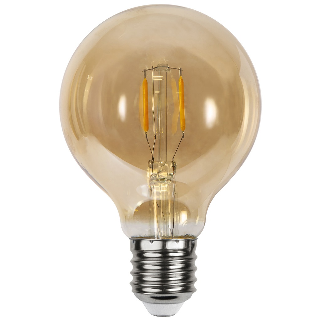BOMBILLA GLOBO G80 LED E27 4W 2200K AMBERGLASS