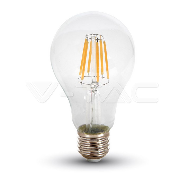 [E27-STD-8W-VIN-3] BOMBILLA LED STANDARD A67 E27 8W 3K LUZ CALIDA 800LM 300º CLEARGLASS