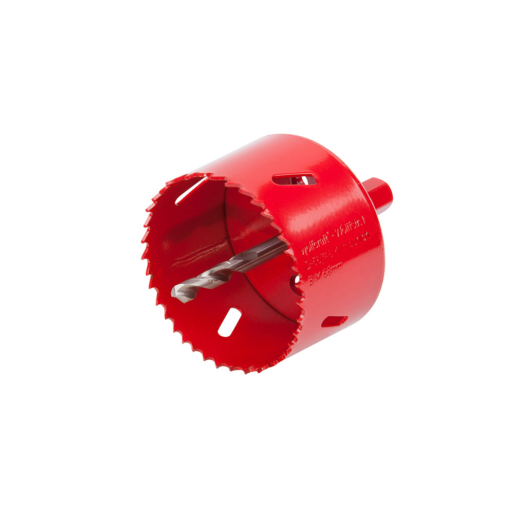 [BRO-COR-BI-68MM] SIERRA DE CORONA BIMETAL DIAM Ø68mm CON ADAPTADOR Y BROCA PILOTO WOLFCRAFT