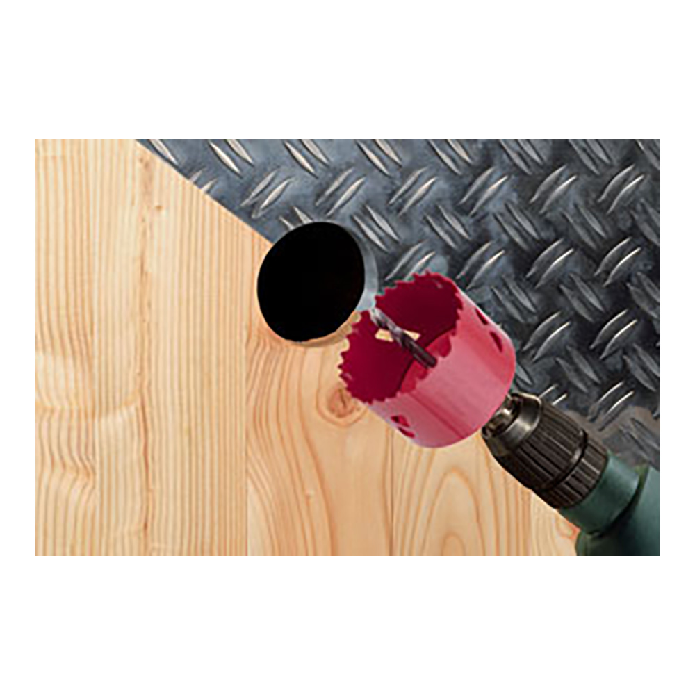 [BRO-COR-BI-74MM] SIERRA DE CORONA BIMETAL DIAM Ø74mm CON ADAPTADOR Y BROCA PILOTO WOLFCRAFT