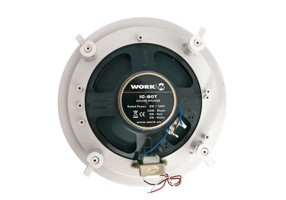 [SON-ALT-IC-80-T] ALTAVOZ DE TECHO 100V 8'' 6W RMS Ø270x85mm CUT:Ø240mm