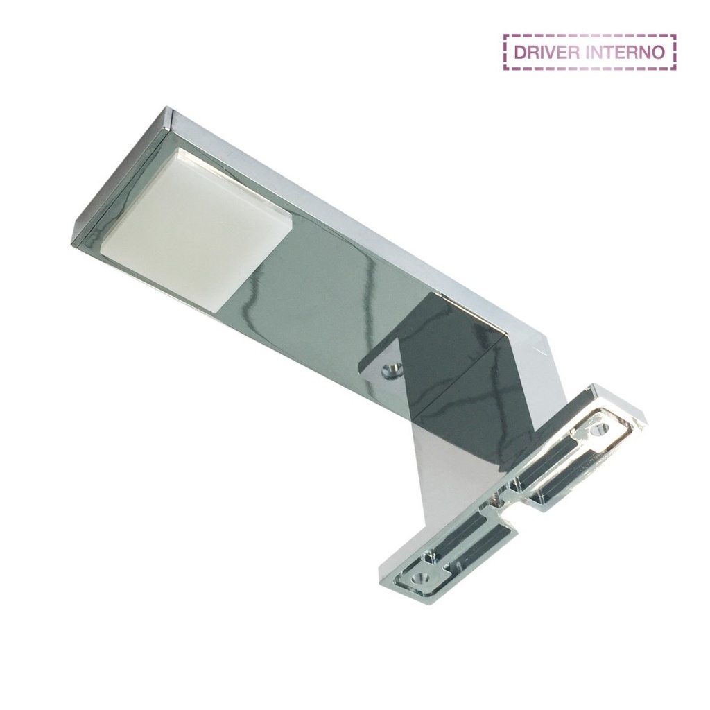 [APL-9035TYP] APLIQUE PARA ESPEJO 5W 4500ºK 300lm IP44 CROMO