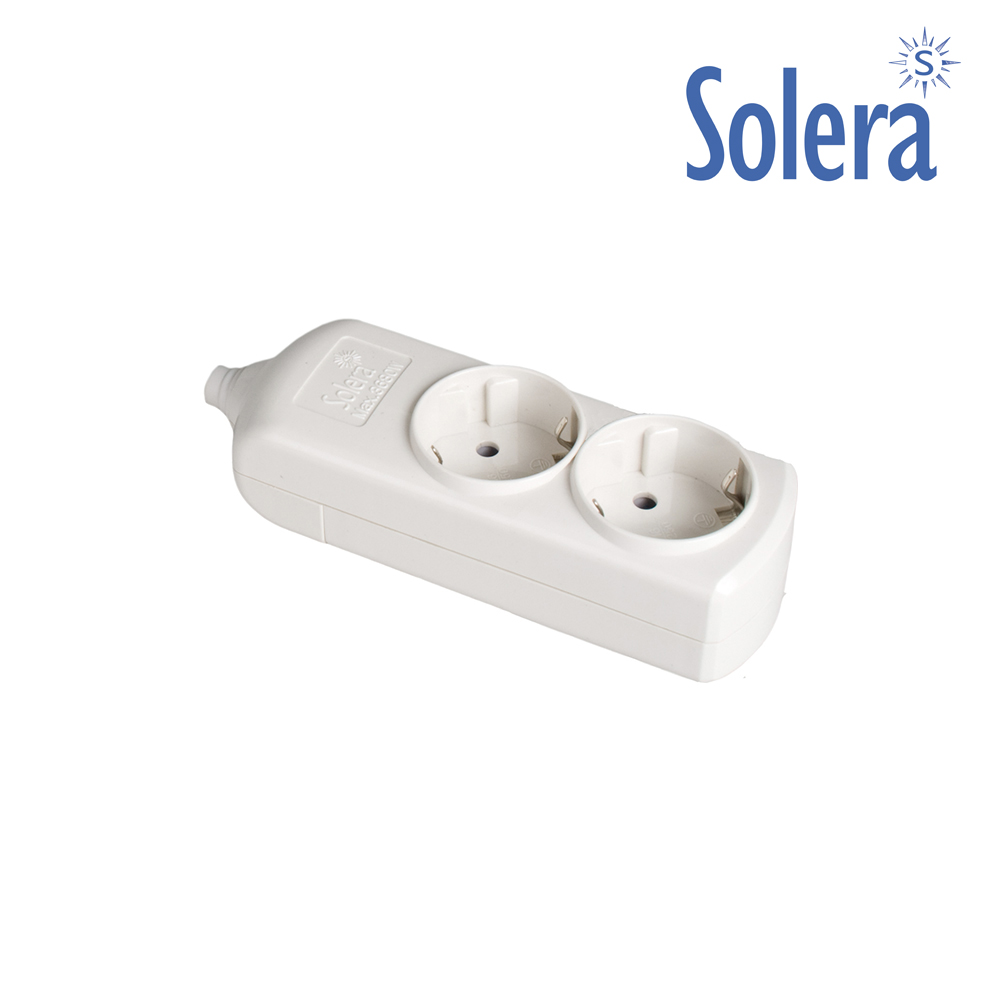 BASE 2 TOMAS SIN INTERRUPTOR Y SIN CABLE T/TL 10/16A BLANCA