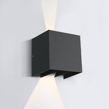 [APL-23228] APLIQUE LED ''Cubo'' 2x3W COB 660lm 4000ºK Negro IP54 Angulo Variable