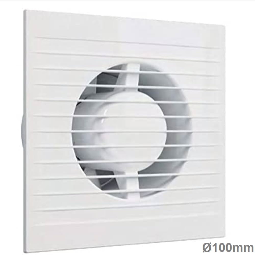 [EXA-46302] EXTRACTOR BAÑO Ø100mm DECORATIVO 16W <33db 130m3/h IPX4