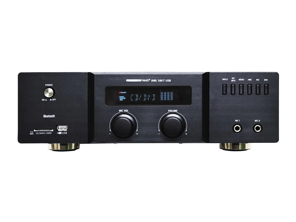 [SON-AMP-AML100TUSB] AMPLIFICADOR Hi-Fi (4-8 Ohm) 2x60W MIC/AUX/USB/FM/BLUETOOTH
