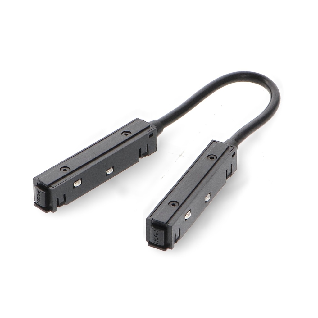 CONECTOR UNION ELECTRICA PARA CARRIL MAGNETICO NEGRO CON CABLE