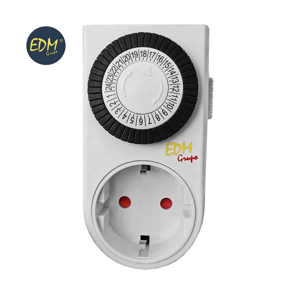 INTERRUPTOR HORARIO ENCHUFABLE 24H MECANICO EDM