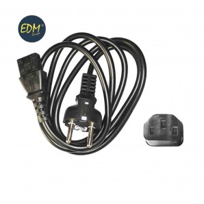 [23700] CABLE ALIMENTACION PARA ORDENADOR 1.5MT 3X0.75MM EIC USA